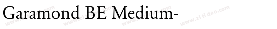 Garamond BE Medium字体转换